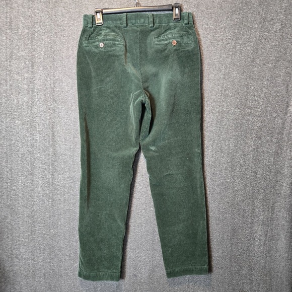 Brooks Brothers Milano Fit Corduroy Pants Men's 30 x 30 Green Meas 29x29 - Picture 3 of 11